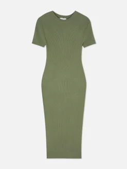 Vestido Camisola Midi Manga Curta