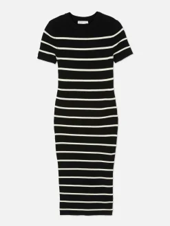 Vestido Camisola Midi Manga Curta