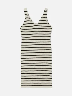 Vestido Midi Malha Riscas