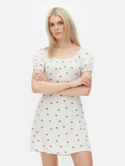 Vestido Mini Manga Curta