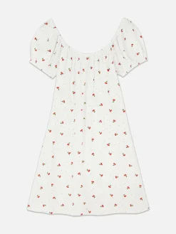 Vestido Mini Manga Curta