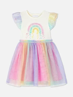 Vestido Tutu Arco-íris Lantejoulas